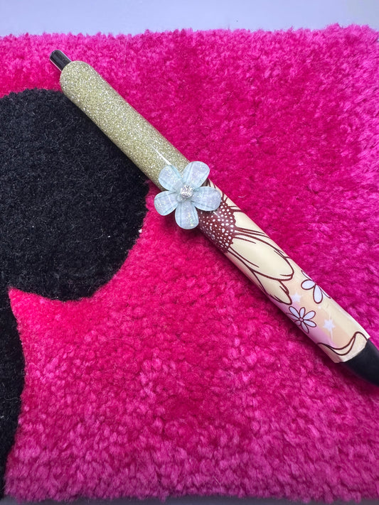 Flower Glitter Pen